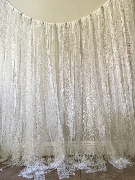 Lace Photo Backdrop, Lace Curtain Backdrop, Photo Party Backdrop, Lace Background Photoshoot, White Lace Background, Lace Backdrops, Lace Background, Birthday Photo Booths, Baby Shower Photo Booth