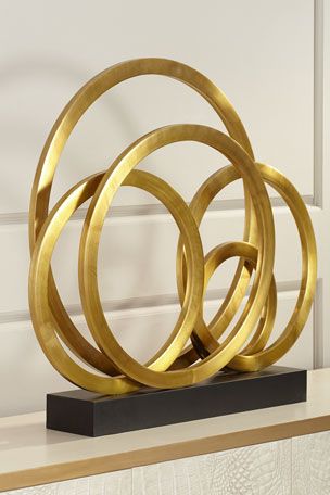 John Richard Collection, Brass Rings, Fireplace Screen, John Richard, Art Deco Furniture, Diy Lamp, Diy Home Crafts, Metal Sculpture, Diy Wall Art