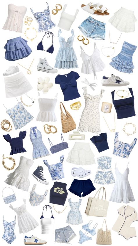 THIS TOOK SO LONG PLS BLOW IT UP#fyp #fypshuffle #costal #costalgrandaughter #costalgrandaugther #blowthisup #costal #white #blue #navyblue #beachaesthetic #flowers Greece Outfit, Preppy Summer Outfits, Outfit Inspo Summer, Casual Preppy Outfits, Outfit Inspo Casual, Trendy Outfits For Teens, Cute Lazy Day Outfits, Cute Preppy Outfits, Simple Trendy Outfits