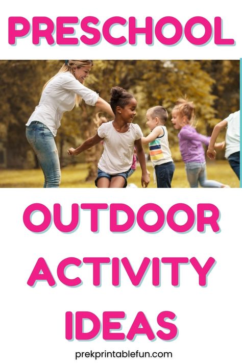 Looking for exciting outdoor activities to keep your preschoolers engaged and active? Check out this collection of preschool outdoor activity ideas that will spark their creativity and encourage their physical development. From nature scavenger hunts and sensory play with water and sand to arts and crafts projects using natural materials, there's something here for every little explorer. Get ready to make unforgettable memories and foster a love for the great outdoors with these preschool-friendly outdoor activities! #PreschoolOutdoorActivities #OutdoorFunForKids #PreschoolPlaytime Outside Preschool Activities Outdoor Classroom, Pre K Outdoor Activities, Outdoor Play For Preschoolers, Preschool Outside Activities, Outdoor Activities For Preschool, Outdoor Preschool Activities, Outdoor Activities For Preschoolers, Outdoor Classroom Activities, Outdoor Activity Ideas