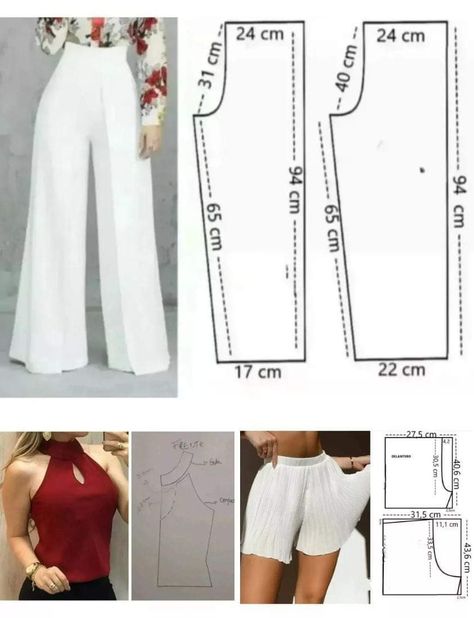 Clothing Pattern Design, Trousers Pattern, Trouser Pattern, Sewing Measurements, Dress Patterns Diy, Easy Dress Sewing Patterns, Sewing Clothes Women, Fashion Design Patterns, Diy Clothes Design