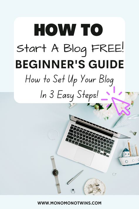 This beginner's guide shows you how to start a blog for free in 3 easy steps. Start A Blog For Beginners, Blog For Beginners, Beginner Blogger, Blog Seo, Blog Topics, Start A Blog, How To Set Up, Extra Income, Blogging For Beginners