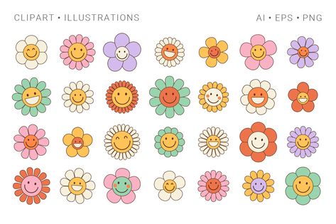 Hippie Flower Tattoos, Retro Cartoon Style, Flower Rainbow, Hippie 60s, Rainbow Peace, Stay Groovy, Daisy Tattoo, 70s Aesthetic, Aesthetic Flower