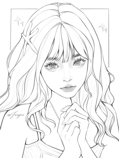 Manga Coloring Book, Anime Lineart, Pencil Sketch Images, Sketches Of People, Body Base Drawing, Animation Art Sketches, Cute Sketches, Detailed Coloring Pages, Digital Art Beginner