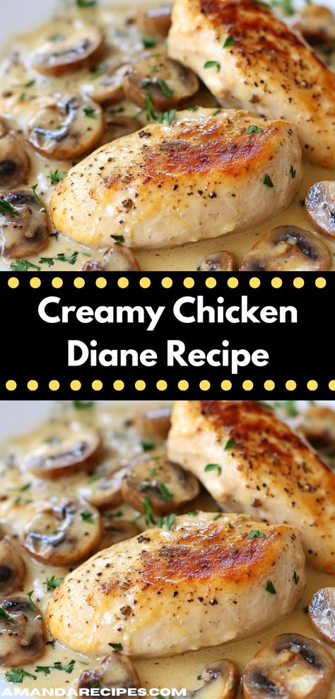 Searching for a quick dinner solution that doesn’t compromise on taste? This Creamy Chicken Diane recipe is an easy dinner idea that delivers creamy goodness and satisfying flavors, perfect for any night of the week. Chicken Diane, Pure Satisfaction, Seared Chicken Breast, Quick Dishes, Chicken Breast Seasoning, Yummy Chicken Recipes, Cook Chicken Breast, Tender Chicken, Chicken Recipes Casserole