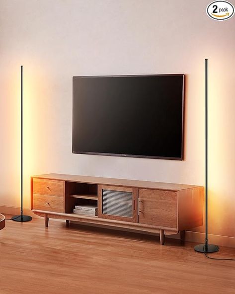 Minimalist LED Corner Floor Lamp, Set of 2 Modern Dimmable Mood Lighting, Standing Tall Floor Lamp for Living Room, Bedroom, Office, 3000K Warm White Light (Black) Corner Floor Lamp, Tall Floor Lamps, Corner Lamp, Tall Lamps, Scandinavian Minimalist, Lamp For Living Room, Mood Lighting, Lamp Set, Warm White Light