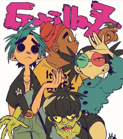 Gorillaz!! Gorillaz, Cartoon Characters, On Twitter, Twitter