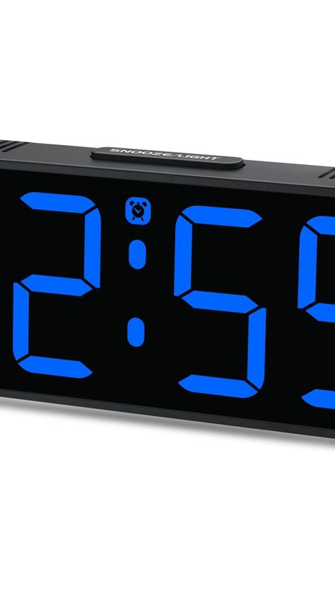 Say goodbye to snoozing and hello to a brighter day with our Blue Peakeep Alarm Clock! Its large display lights up your bedroom with 6 dimmer settings and 5 adjustable alarm volumes, ensuring you start your day feeling refreshed and energized. Blue Alarm Clock, Big Numbers, Electric Clock, Large Clock, Desk Table, Battery Backup, Light Display, Digital Alarm Clock, Small Bedroom