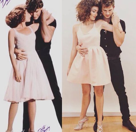 Dirty Dancing Baby & Johnny Halloween costumes Halloween Costume 80s, Dirty Dancing Costume, 80s Couple Costume, Fantasia Diy, 80s Halloween Costumes, 90s Halloween Costumes, Teen Halloween, Baby Kostüm, 90s Halloween