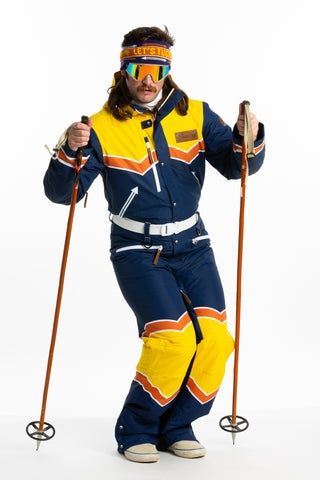 The Corduroy Cowboy | Mens Retro Western Ski Suit | Pre-Order | Ships early January 2022 Apres Ski Men Outfit, Mens Ski Outfits, Vintage Ski Suit, Ski Fits Men, Retro Winter Outfits, Mens Ski Clothes, Retro Ski Outfit, Ski Fashion Men, Ski Outfit Men