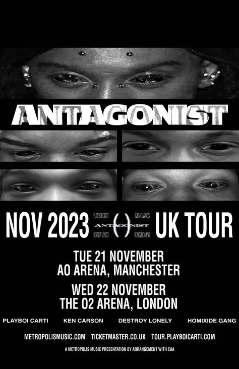 Antagonist Tour, Wireless Festival, Toyota Center, American Airlines Center, Wells Fargo Center, Chicago Tours, United Center, 22 November, Veterans Memorial