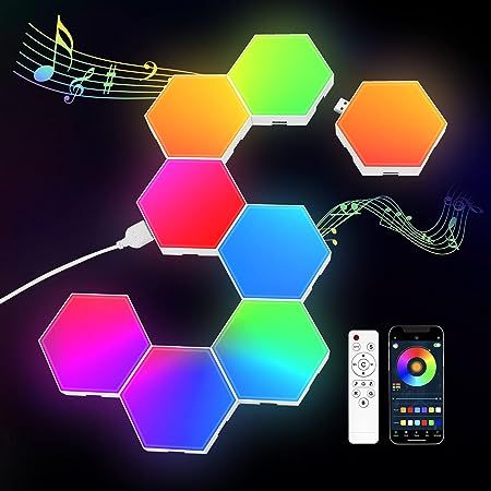 Led Wall Panels, Gaming Lights, Bedroom Gaming Room, Bedroom Gaming, Light App, Home Theaters, Light Panels, Bedroom Games, Indoor Wall Lights