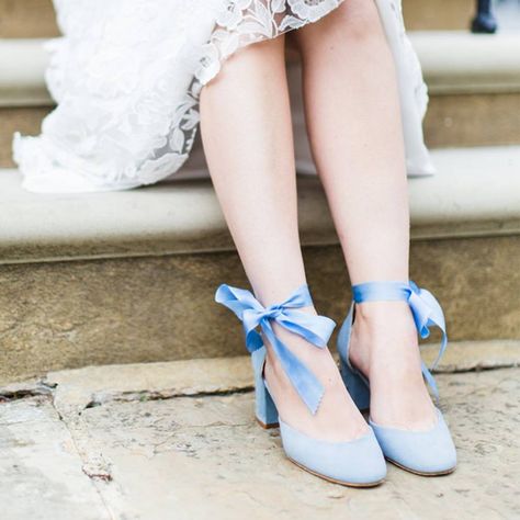 Blue Shoes Wedding, Wedding Shoes Blue, Classic Blue Wedding, Blush Wedding Shoes, Blue Bridal Shoes, Country Shoes, Blue Wedding Shoes, Wedding Boots, Something Blue Wedding