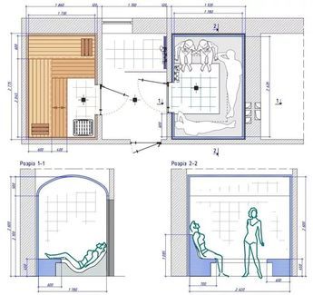 Home Hammam, Steam Sauna Design, Sauna Floor Plan, Sauna Bathroom Ideas, Spa Plan, Sauna Bathroom Design, Jacuzzi Bathroom, Steam Room Shower, Jacuzzi Room