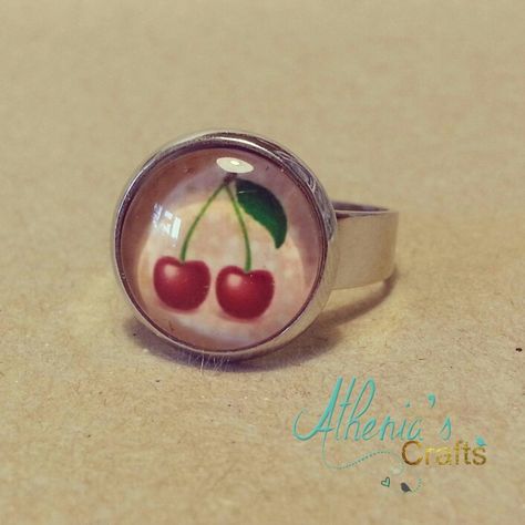 Cherries -this would be cute as a necklace pendant or as earrings Cherry Ring, Cherry Jubilee, Cherry Jewelry, Cherry Cherry, Cherry Baby, Cherries Jubilee, Cherry Limeade, Dope Jewelry, Sweet Cherries