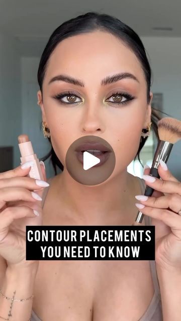 Sherrieblossom ICEbOX™️ on Instagram: "These 3 contour placements will change your face!🤯 🎨Who’s trying this? Stay tuned for our new beauty tool launch!   Contour @fentybeauty Mocha03 Brush @itcosmetics No.7  #contour #contourplacement #contourtutorial #makeup #makeuptutorial #makeuphacks" High Contour Makeup, Blending Contour Makeup, Snatched Contour, Contouring For Round Faces, Makeup Placement, Long Face Contour, Contour Makeup For Beginners, Face Contouring Tutorial, Contour For Round Face