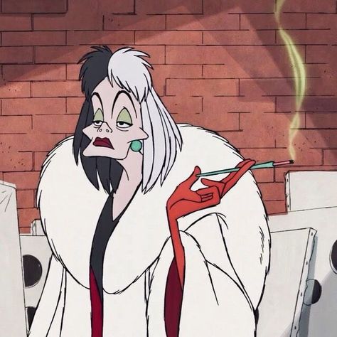 One Hundred And One Dalmatians, Cruella Deville, Cartoon Profile, Cartoon Profile Pictures, Vintage Cartoon, Profile Pictures, Hair