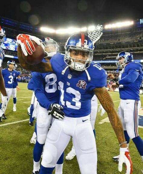 Nice catch 13!!! Obj Giants, Funny Nfl, Ny Giants Football, New York Giants Football, New York Football, Nfl Memes, Odell Beckham, Giants Football, Go Big Blue