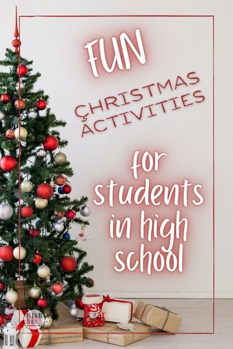 Holiday Activities For High School Students, High School Holiday Activities, Christmas Activities For High School Students, Christmas Activities For High School, Christmas Games For High School Students, Student Council Christmas Ideas, High School Christmas Decorations, High School Christmas Activities, Gifts For High School Students