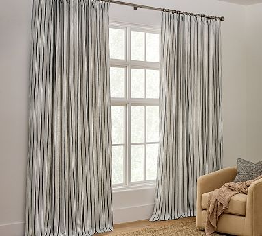 Room Refresh, Printed Curtains, Ticking Stripe, Cozy Living Rooms, Cozy Living, Stripe Print, Investment, Curtains, Living Room