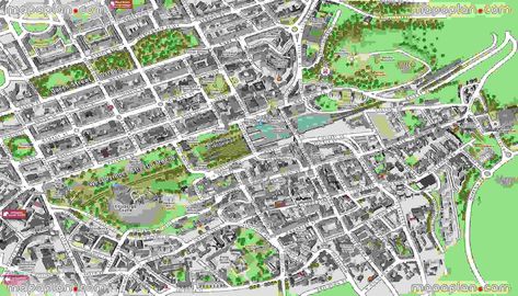 Edinburgh top tourist attractions map - Central Edinburgh, Scotland visitor's 3d interactive printable map showing inner city tourist attractions, main points of interest, museums, landmarks including Royal Mile, Old & New Town, Castle, Princess Street Walking Map, Edinburgh City, Tourist Map, Printable Maps, Edinburgh Scotland, Inner City, New Town, Travel Maps, Street Map