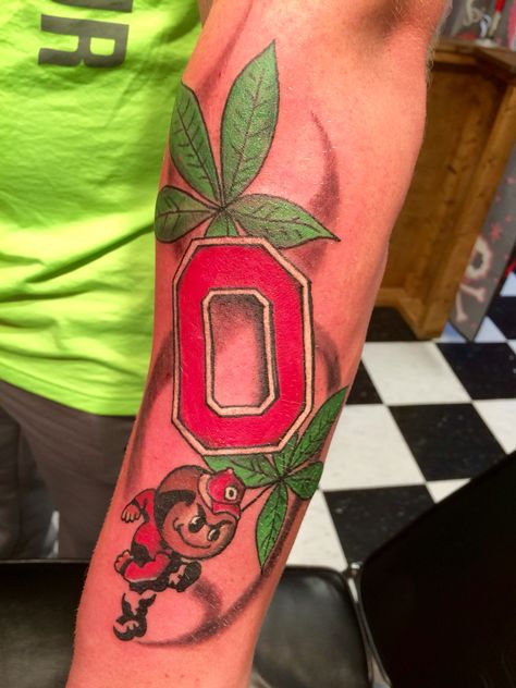 Ohio State Tattoos For Guys, Ohio State Buckeyes Tattoos, Ohio State Tattoos, Ohio Tattoo, Grateful Dead Tattoo, Hunter Tattoo, Stitch Tattoo, Buckeyes Football, Sleeve Tattoos For Women