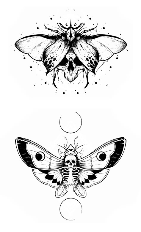 Tattoos Neo Traditional, Tattoo With Skull, Tattoo Skeleton, Neo Traditional Tattoos, Black And White Flower Tattoo, Tattoos Japanese, Moth Tattoo Design, Beetle Tattoo, Shin Tattoo