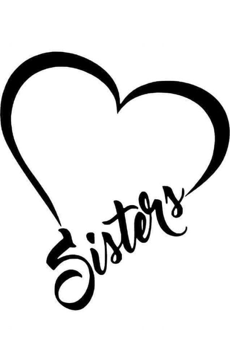 Sisters Logo, Embroidery Drawing, Cool Font, Sister Keeper, Best Friend Images, Sister Love Quotes, Sister Quotes Funny, Matching Sister Tattoos, Calligraphy Tutorial