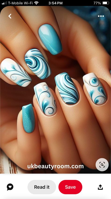 Cruise Design Nails, Nail Designs For Cruising, Alaska Cruise Nails Designs, Ocean Theme Nail Designs, Cruise Nails Bahamas, Nail Cruise Design, Cruise Nails Caribbean, Blue Ocean Nails Art Designs, French Manicure Acrylic Nails