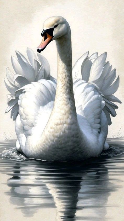 Archer Painting, Swan Flying, 2 Swans, Sketch Tips, Swan Artwork, Swan Drawing, Swan Wings, Swan Art, Swan Painting