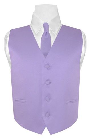 Lavender Color Dress Vest And NeckTie Set | Covona Boys Size 10 Purple Quinceanera Ideas, Quince Chambelanes Outfits, Tangled Quince, Rapunzel Quince, Chambelanes Outfits Quinceanera, Chambelan Outfits, Quinceanera Dama Dresses, Vestido Color Lila, Lavender Color Dress