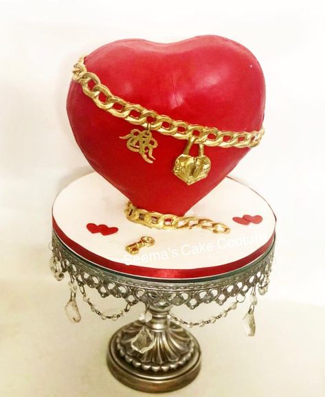 Standing Heart!  - cake by Seema Tyagi Heart Warrior Cake, Heart Inside Cake, Zodiac Heart Cake, Standing Heart Cake Designs, Heartshapecake Design, Gravity Cake, Heart Cakes, Valentines Day Cakes, Bird Carving