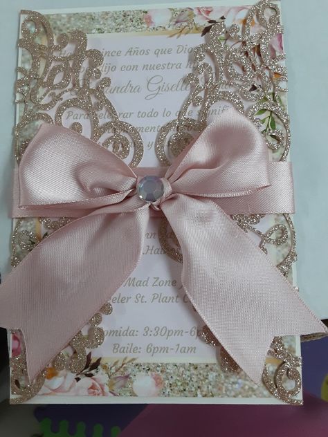 Coquette Party Aesthetic, Coquette Quince, Coquette Quinceañera, Floral Quince, Coquette Invitation, Quince Themes, Quinceanera Pink, Pink Quince, Quince Invitations