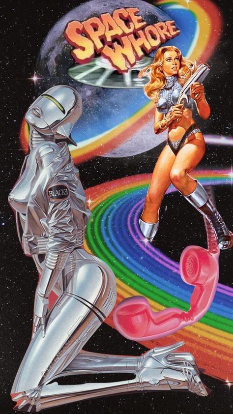 #space #retro #vintage #80s #barbarella #retrofuturism Vintage Futurism, Futurism Art, Space Cowgirl, Arte Punk, Space Girl, Futuristic Art, New Rock, Retro Futuristic, Reality Check