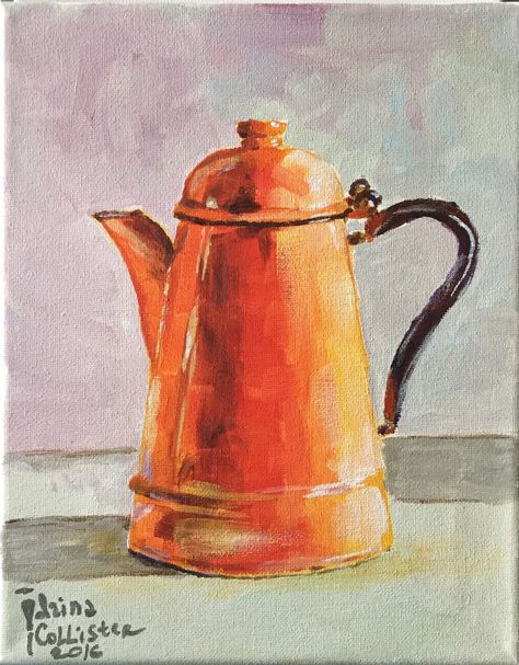 Vintage Coffee Pot, Antique Show, Strong Coffee, Painted Jars, Nature Art Painting, Latte Art, Vintage Coffee, Art Block, Easy Paintings