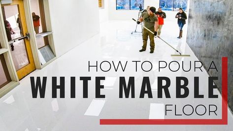 Go to YouTube for tips and tricks on multiple products and uses! The newest on how to create a white marble floor.   #countertopepoxy #fxpoxy #epoxytips #resintips #epoxyart #resinart #epoxyresin #epoxy #resin #epoxyworkshop #resinworkshop #resinclass #epoxycountertops #epoxycoating #epoxydesign #epoxypour #resinpour Marble Epoxy Floor, Flooring Epoxy, Resin Countertops, White Marble Floor, Epoxy Countertop, Diy Basement, Epoxy Flooring, Carrera Marble, Diy Epoxy