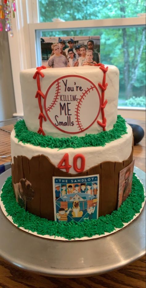 The Sandlot Party Ideas, Sandlot Cake, Sandlot Cake Ideas, Sandlot Birthday Cake, Sandlot Birthday, Sandlot Birthday Party Cake, Sandlot Birthday Party Decorations, The Sandlot Birthday Cake, Sandlot Themed Birthday Cake