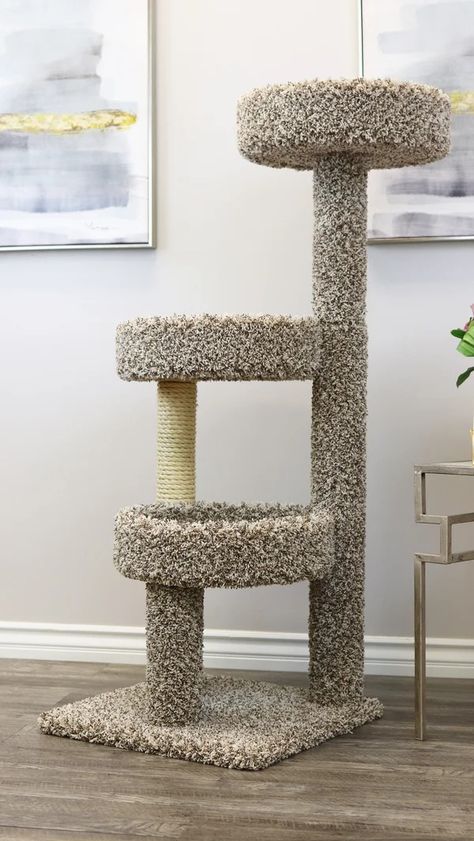 50" Carpeted Cat Tree Kings Throne, Cat Condos, Cat Towers, Cat Perch, Cat Trees, Wood Cat, Sisal Rope, New Cat, Carpet Styles