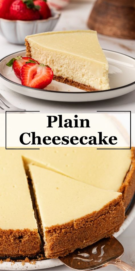 With over 650,000 page views and counting, it’s no secret this is the best original cheesecake recipe! Easy to make with my step-by-step instructions, you’ll impress guests every single time with this classic cheesecake with perfect graham cracker crust. Dense Cheesecake Recipe, Original Cheesecake Recipe, Cheesecake Recipe Easy, Recipe For Cheesecake, Original Cheesecake, Cheescake Recipe, Plain Cheesecake, Popular Desserts Recipes, Cheesecake Recipes Classic