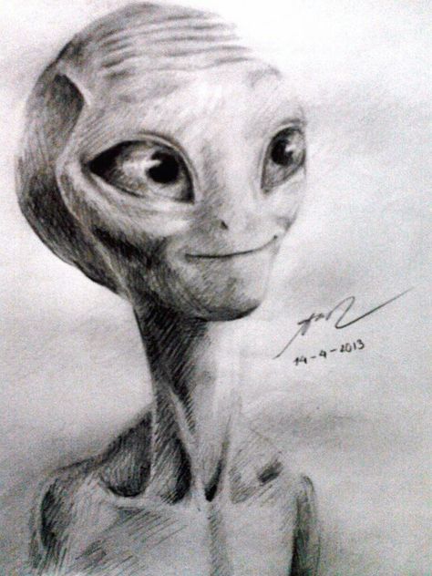 Paul The Alien, Alien Encounters, Alien Tattoo, Arte Alien, Drawing Tutorials For Kids, Ancient Origins, Alien Creatures, Alien Art, Step Drawing