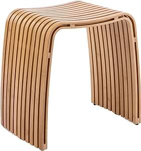 CWUINT Bamboo Dining Stool Dining Chair Dressing Stool Shoe Stool Bathroom Stool Dining Room Bathroom Living Room Study Bedroom Durable and Beautifully Designed Stool Bathroom, Functional Bathroom, Bathroom Stool, Dressing Stool, Bamboo Chair, Shower Bench, Study Bedroom, Dining Stools, Living Room Study