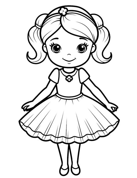 Ballerina Coloring Pages Free Printable, Girl Coloring Pages For Kids, Cute Girl Coloring Pages, Ballerina Coloring, Cute Coloring Page, Ballerina Coloring Pages, Girl Coloring Pages, Girl Outlines, Coloring Pages For Teenagers