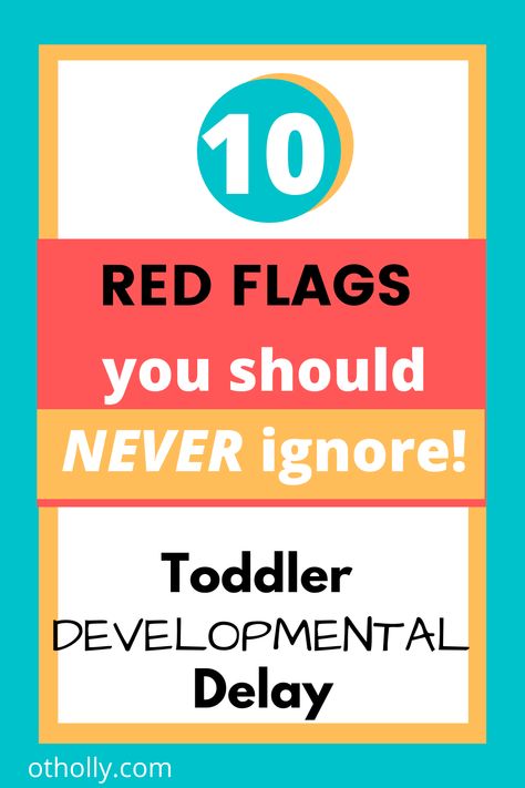 Does your toddler have a developmental delay? Find out 10 signs red flags you should never ignore from an Occupational therapist. Toddler developmental delay is something that every parent should be aware of. This occupational therapist breaks down 10 red flags for signs of developmental delay in 1 year olds, 2 year olds and 3 year olds. #developmentaldelay #toddlerdevelopment #occupationaltherapist Three Year Old Milestones, 2 Under 2, Language Development Activities, Early Childhood Education Activities, Milestone Chart, Toddler Milestones, Late Bloomer, Developmental Delays, Toddler Sensory