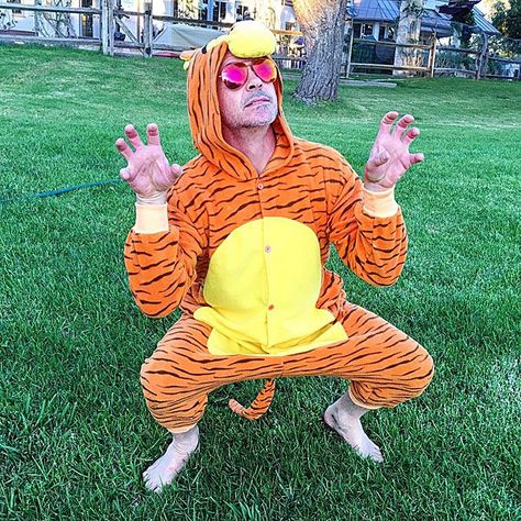 Robert Downey Jr. Dons Tigger Costume, Invites Fan to Captain America Premiere Robert Downey Jr Funny, Tigger Costume, Toni Stark, Robert Downey Jr., Robert Downey Jr Iron Man, Hit Girls, Iron Man Tony Stark, Tyler Hoechlin, Clint Barton