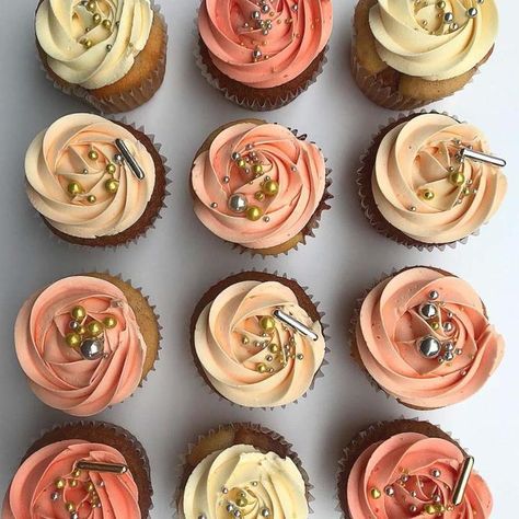 Cupcakes by Karlee's Kupcakes – Global Belly Pink Gold Cupcakes, Small Commercial Kitchen, Cupcake Supplies, Gold Cupcakes, Cupcake Mix, Gold Sprinkles, Easy Cupcakes, Cupcake Designs, Boho Birthday