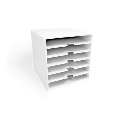 Scrapbook.com - Craft Room Basics - 6x6 Paper Storage - 6 Shelf Box - White Craft Room Desk, Ink Pad Storage, Ikea Kallax Unit, Shelf Box, Craft Storage Box, Ikea Crafts, Scrapbook Storage, Affordable Storage, Marker Storage