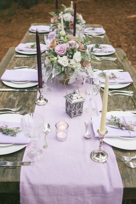 antique wooden table with mauve gauze table runner Lavender Wedding Theme Table Decorations, Romantic Wedding Table Decor, Purple Table Runner, Rose Gold Sequin Tablecloth, Burgundy Table Runner, Rose Gold Table Runner, Gold Sequin Tablecloth, Lavender Wedding Theme, Gold Sequin Table Runner