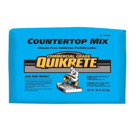 QUIKRETE Countertop 80-lb High Strength Concrete Mix in the Concrete Mix department at Lowes.com Countertop Overlay, Countertop Concrete, Homemade Modern, Mix Concrete, Concrete Vases, Pipe Shelves, Concrete Projects, Concrete Cement, Countertop Materials