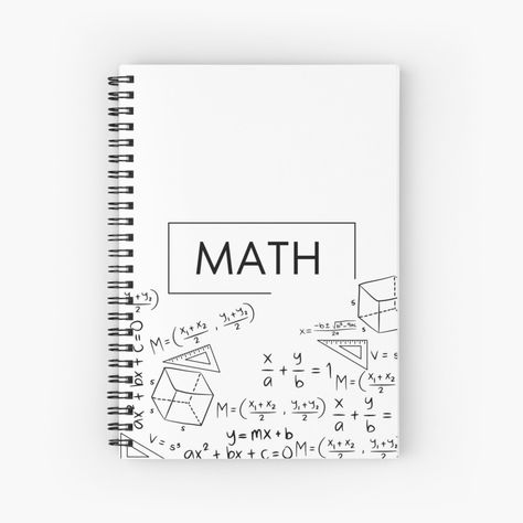 Get my art printed on awesome products. Support me at Redbubble #RBandME: https://www.redbubble.com/i/notebook/Math-Equations-Notebook-by-ArtByAirionna/135075410.WX3NH?asc=u 4th Quarter Design Notebook, 1st Quarter Design Notebook, Math Book Cover, First Page Of Notebook, Math Notebook Design, First Page Of Project, Math Notebook Cover, Elementry School, تزيين دفاتر