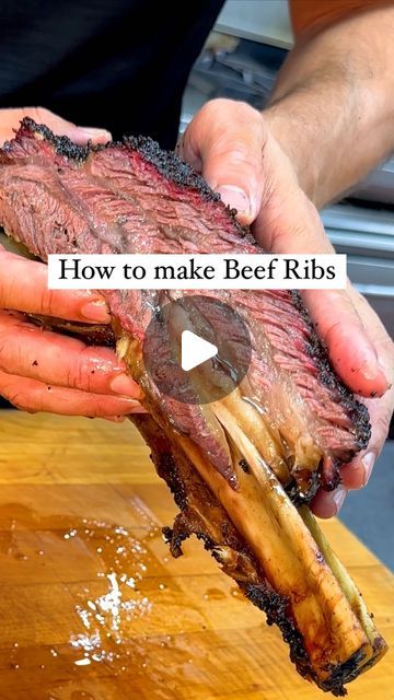 Smoked Steaks, Beef Ribs On The Grill, Grill Dishes, Smoked Beef Ribs Recipe, Smoked Beef Ribs, Ribs Bbq, Beef Ribs Recipe, Rib Sauce, Smoked Ribs